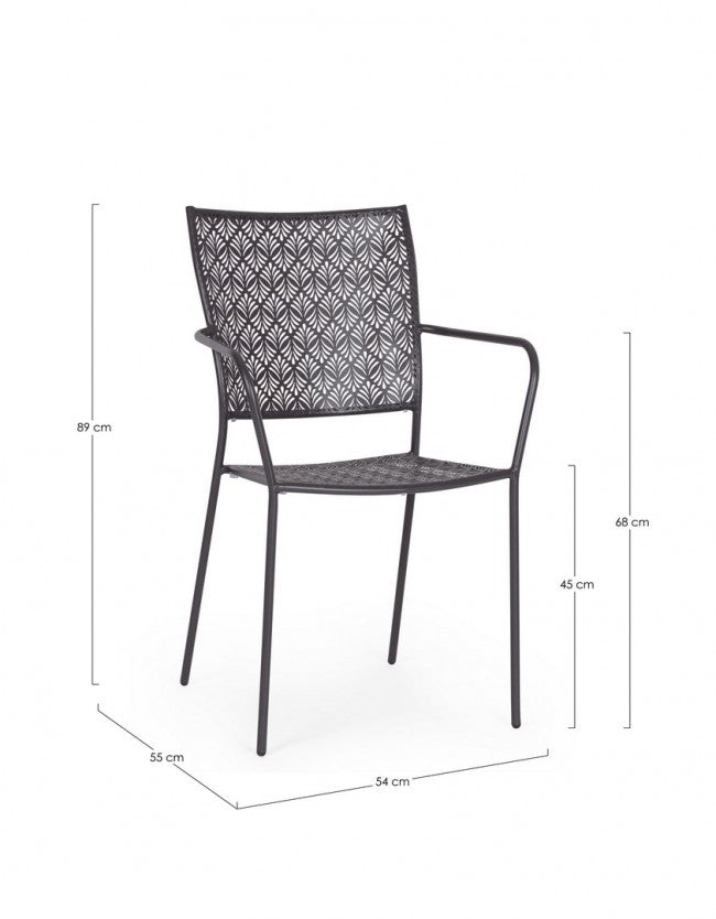 4x Silla C-Br Lizette Antracita