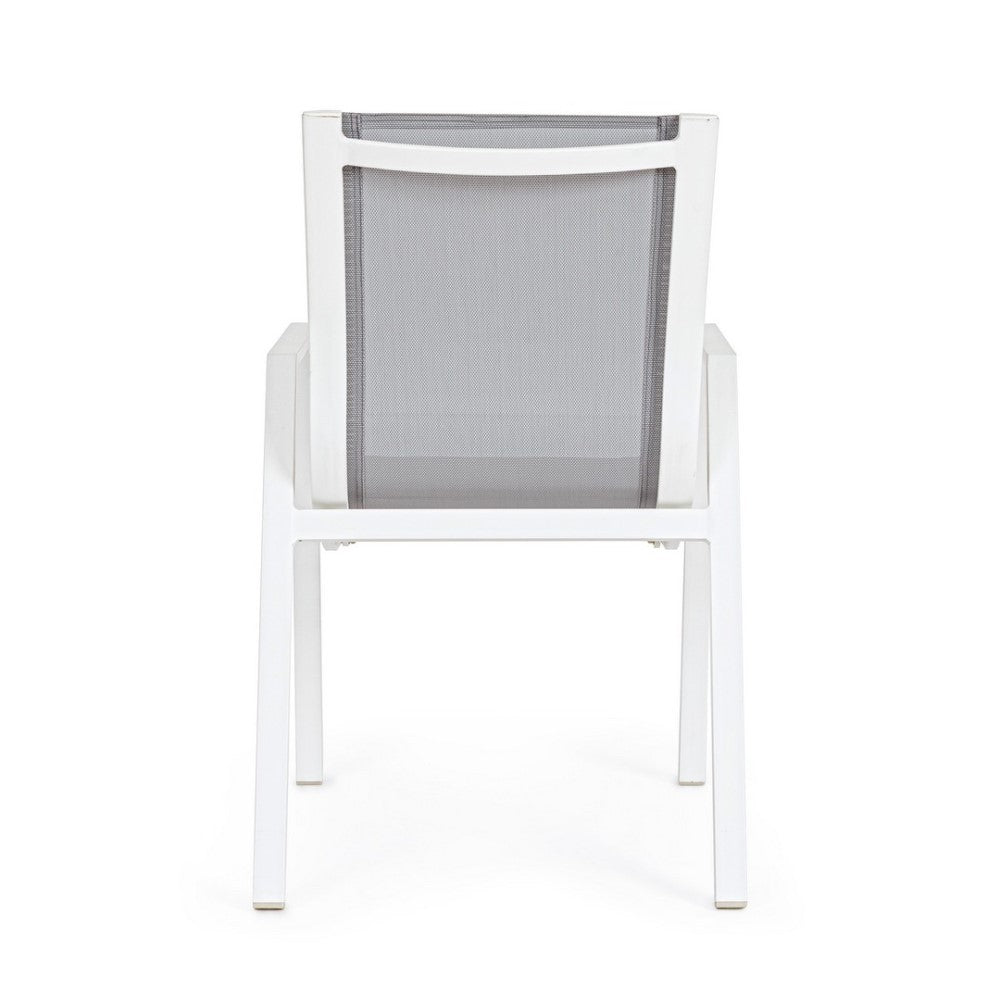 Silla Pelagius blanca con reposabrazos
