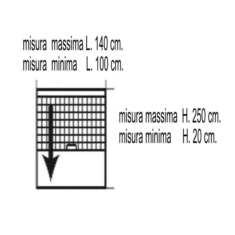 Mosquitera enrollable vertical IRS-CE 140x250 cm Marrón