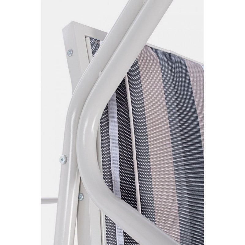 Columpio biplaza acero Marfil GRELY 145x120x h185 cm