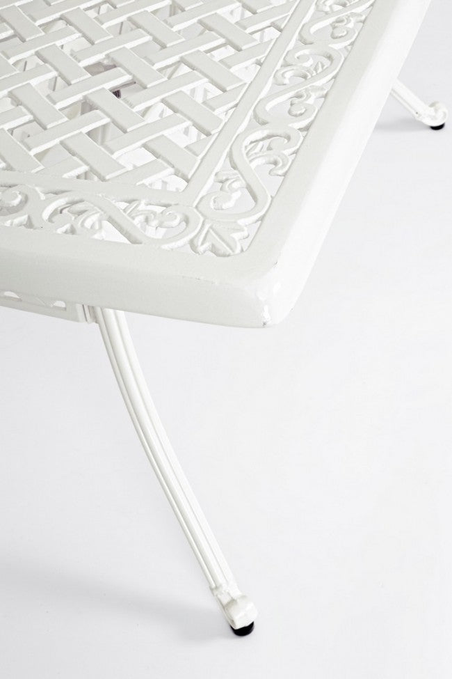 Mesa exterior rectangular Ivrea blanca 90 x 160 cm