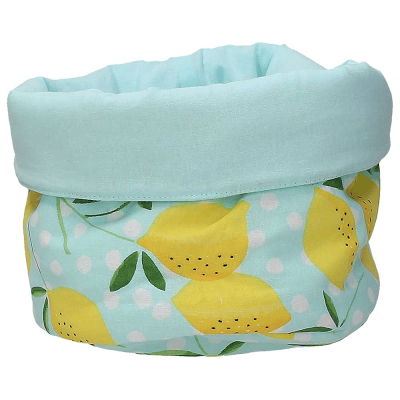 Cesta de pan 14 cm x alto 16 cm Algodón amarillo