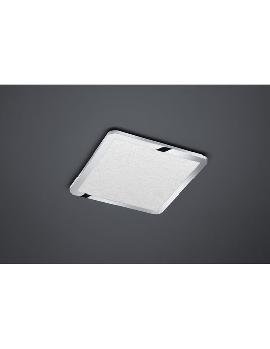 Cesar Plafón Cuadrado LED Regulable Cromo IP44 40x40 cm Trio Lighting