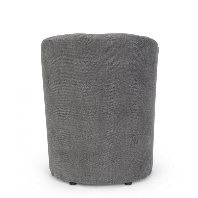 Sillón de madera y tela Antracita BELICE 64,5x63x h76 cm