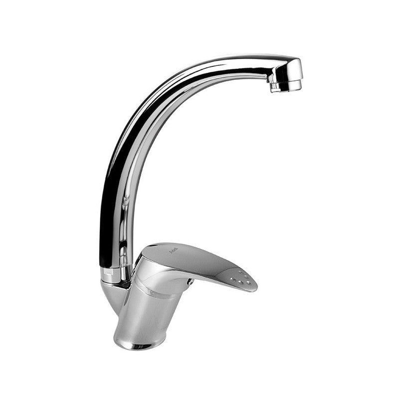 Rubinetto miscelatore da cucina canna in acciaio finitura cromo h.26x10,3 cm EFFEZ