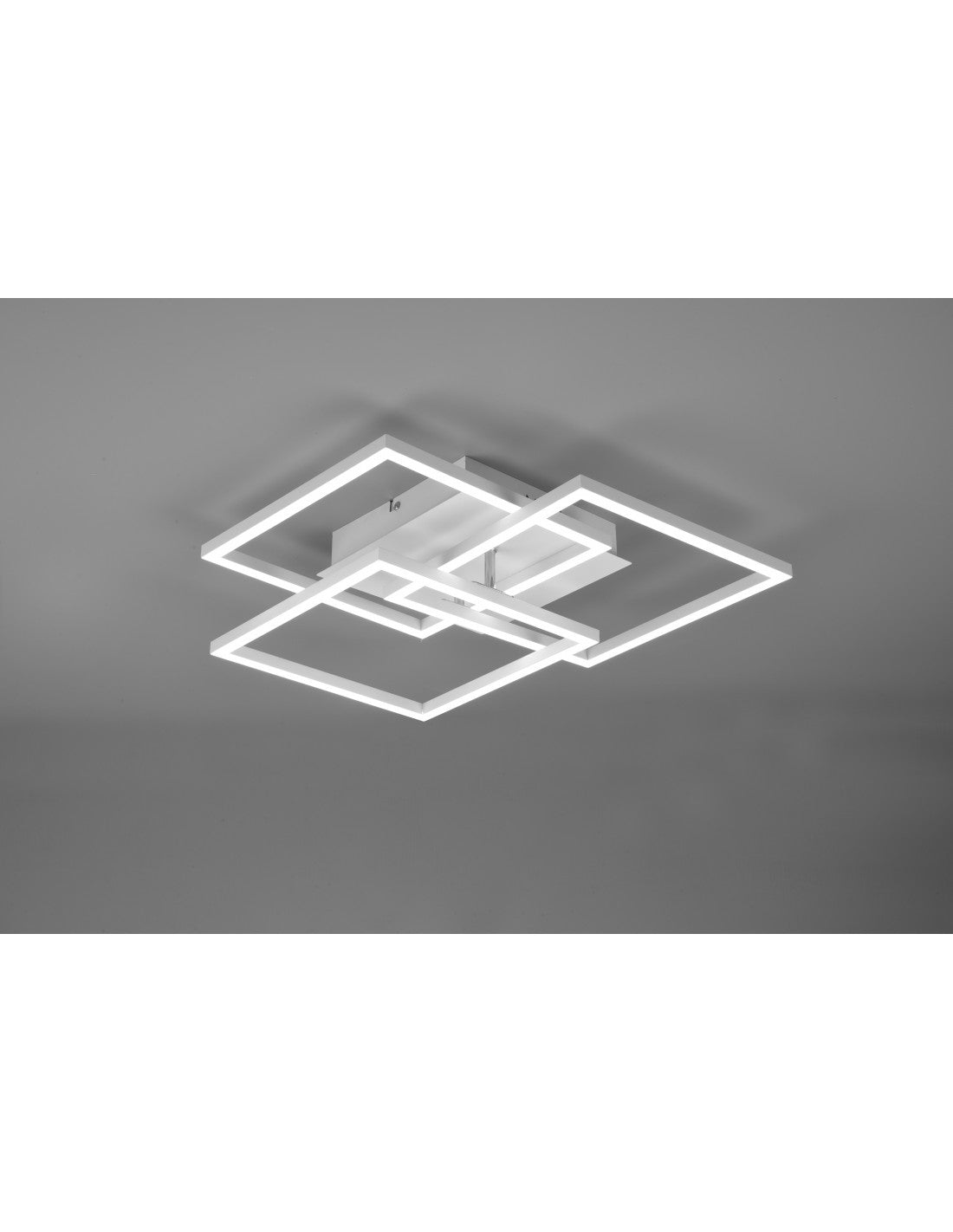 Luz de techo blanca, 3 cuadrados, atenuador LED ajustable, iluminación móvil en trío