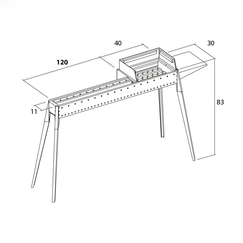 Brochetas para cocinar kebabs 1200 + 400 mm