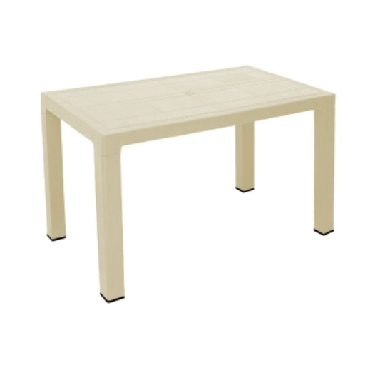 Mesa rectangular TAV526 beige exterior 120x70 cm