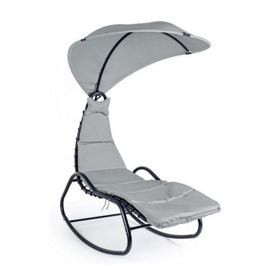 Chaise Longue mecedora de exterior Baffin antracita