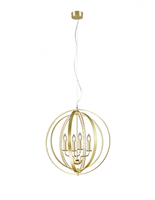 Candelabro de velas Círculos concéntricos Latón 4 luces Iluminación trío