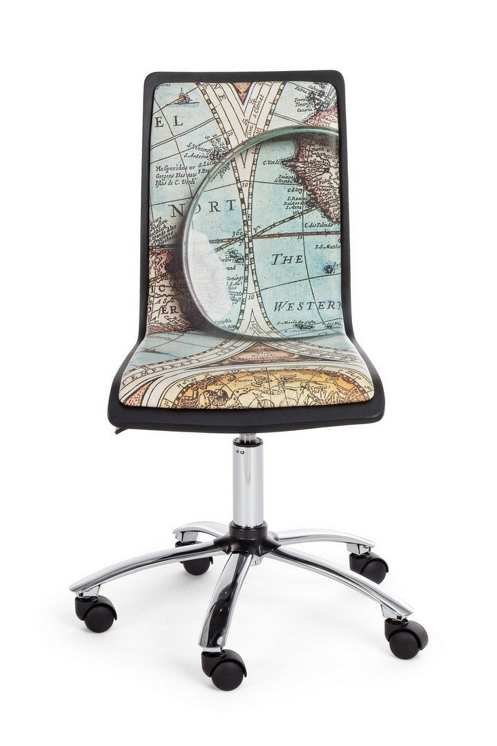 Silla de oficina Young Gulliver de acero ecopiel