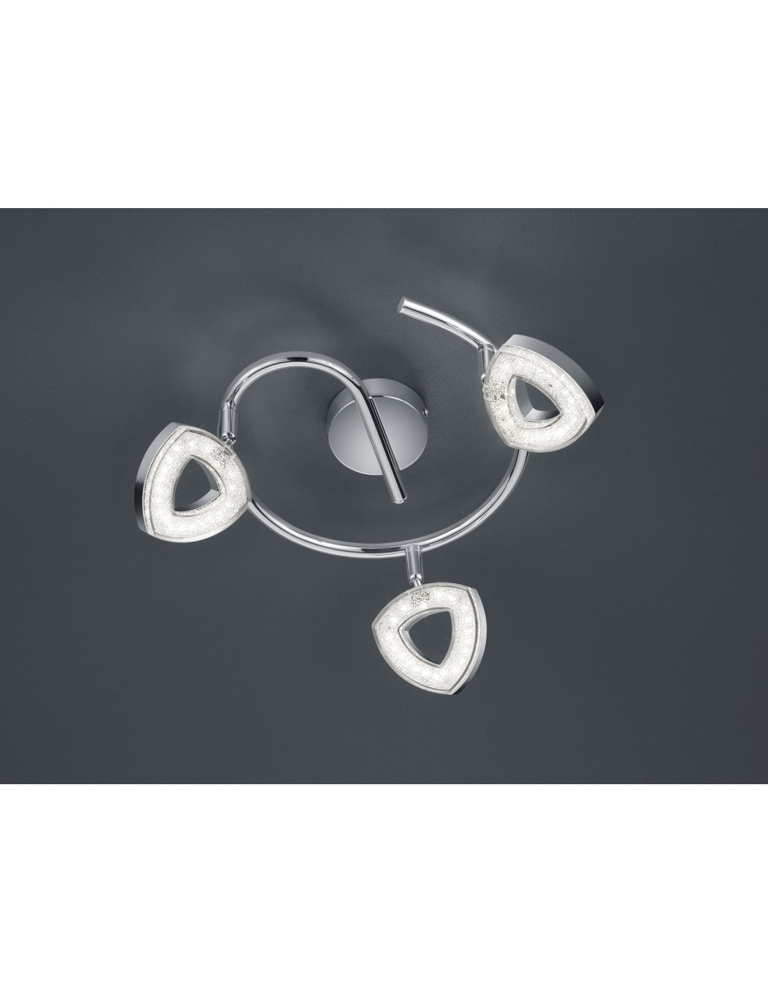 Girandola Tours Foco LED Cromo 3 Puntos Ø25 cm Trio Lighting