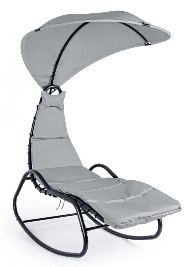 Chaise Longue mecedora de exterior Baffin antracita
