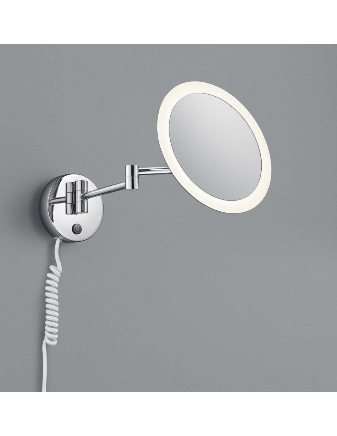 Aplique de baño LED orientable con espejo redondo View Trio Lighting