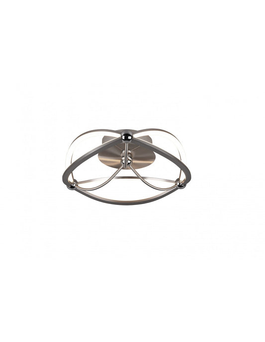 Lámpara de techo LED moderna Charivari Bow Níquel Ø41 cm Trio Lighting