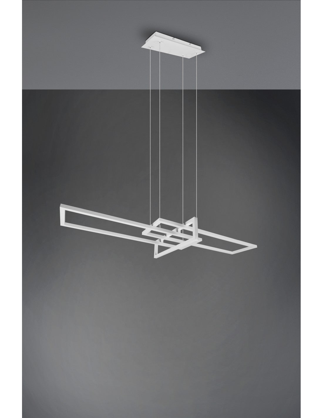 Salinas Suspensión 3 Rectángulos LED 34w Blanco L110 cm Regulable Trio Lighting