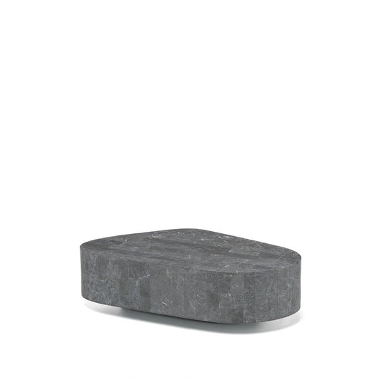 Mesa de centro moderna de piedra gris 100 x 52 xh 28 cm