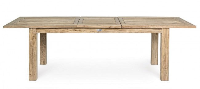 Mesa de exterior rectangular en madera de teca FSC 200-260x 100x h 78 cm
