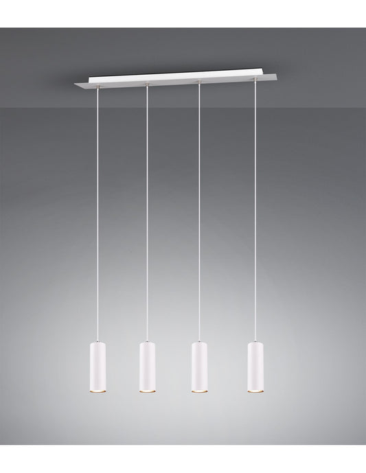 Lámpara de Suspensión 4 Puntos de Luz GU10 Marley Blanco Trio Lighting