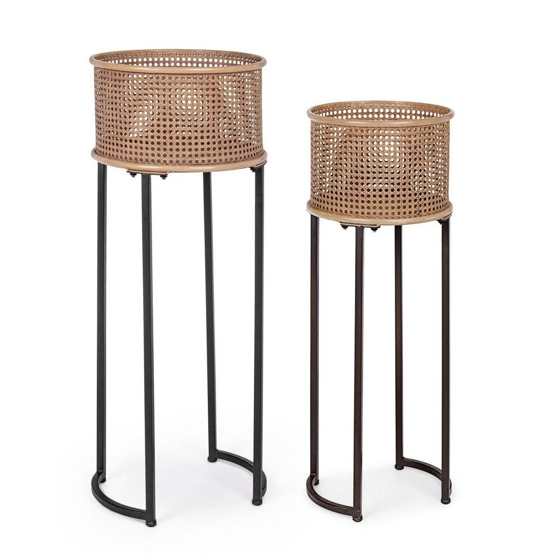 Juego de 2 maceteros estilo lujo Elton