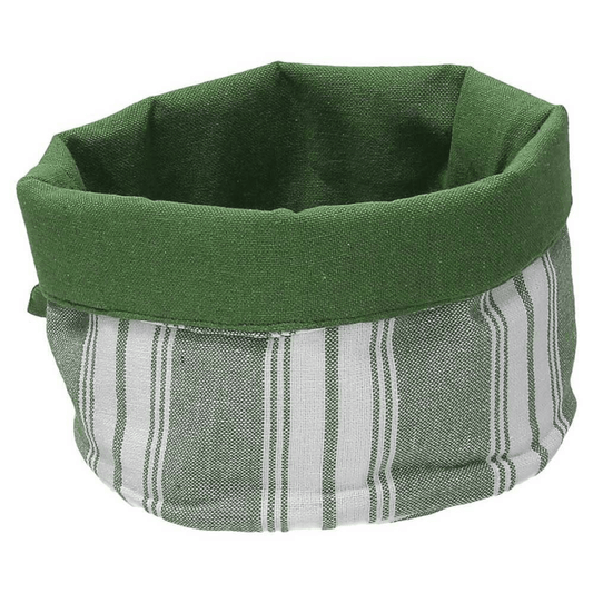 Cesta de pan rústica de algodón verde