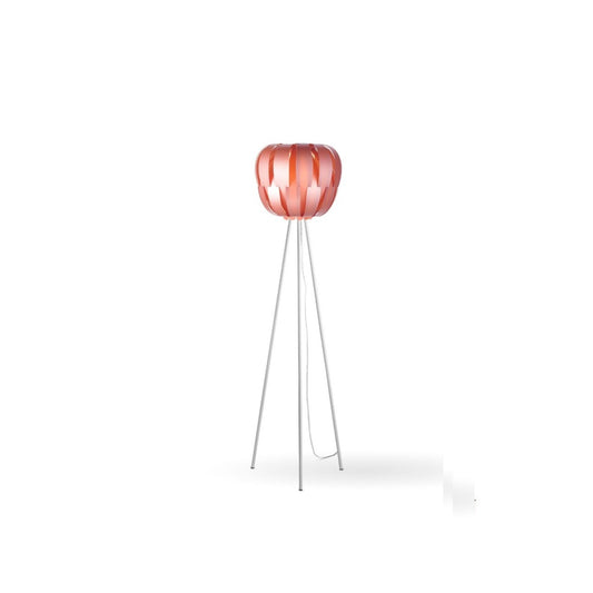 Lámpara de pie trípode de metal rosa en metal cm. 42x165h