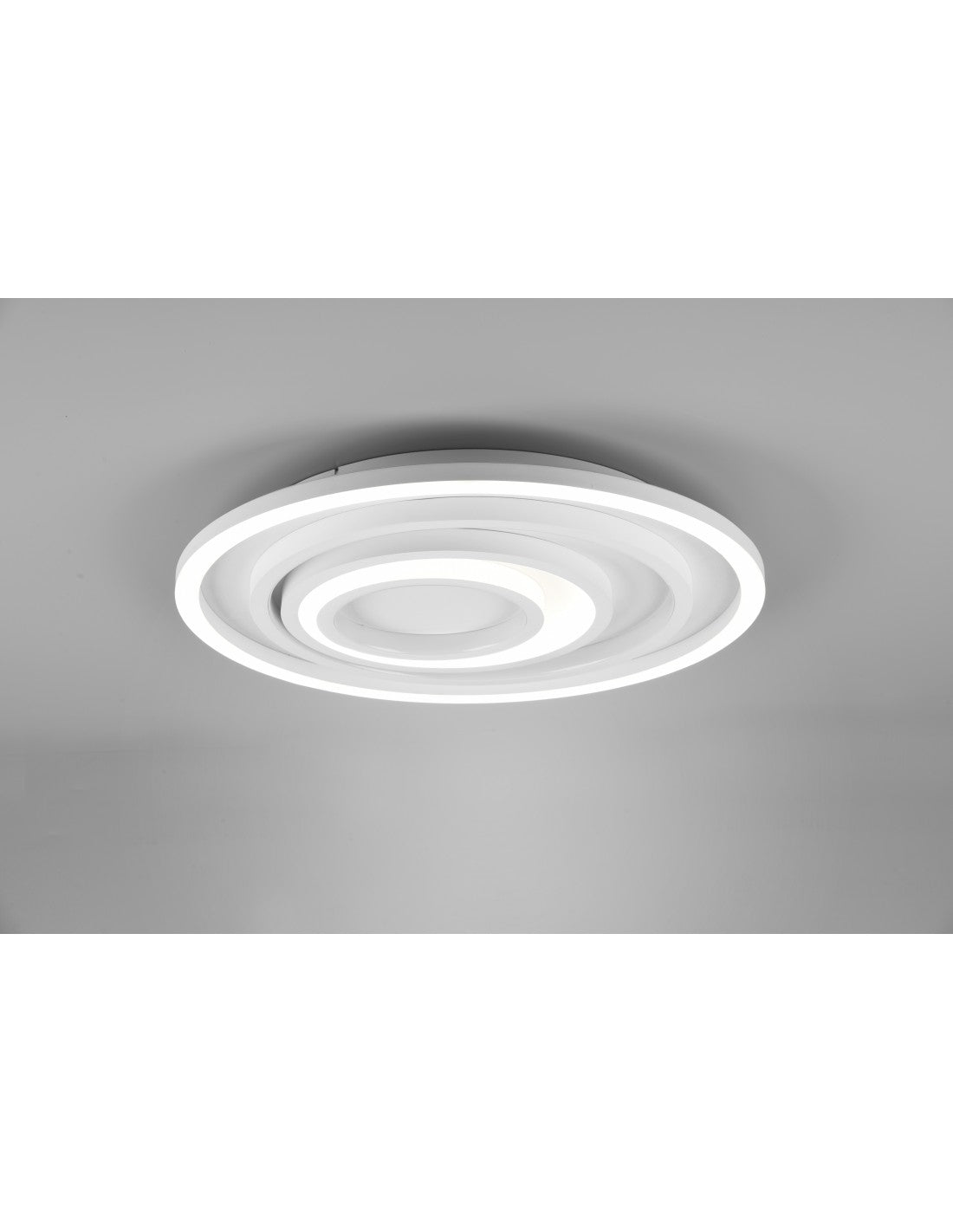 Lámpara de techo circular moderna grande con atenuador LED Kagawa White Trio Lighting