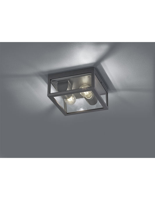 Lámpara de techo para exterior Garonne 2xE27 antracita Trio Lighting