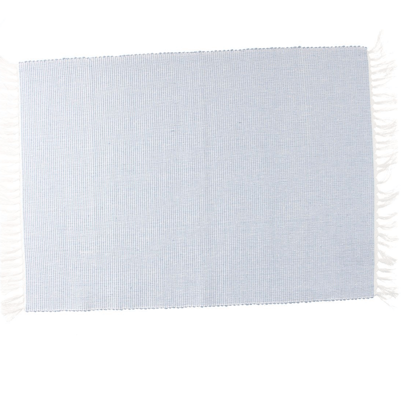 Mantel individual rectangular 35x50 cm de algodón reciclado azul claro Línea Basic