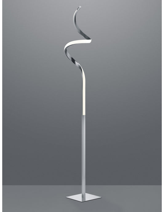 Course Lámpara de Pie Led Touch Regulable Al. 145 cm Nichel Trio Lighting