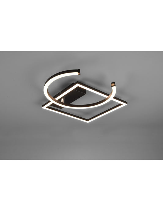Plafón LED Pivot 23,5w Negro L42 cm Regulable Trio Lighting