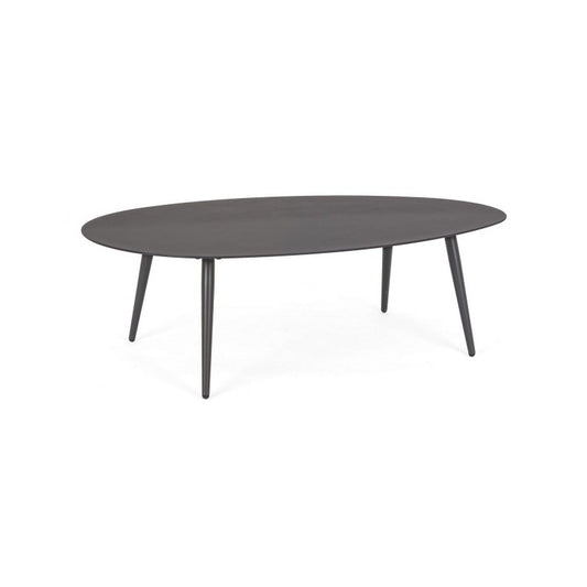 RIDLEY Mesa de centro exterior aluminio antracita 120x75x h36 cm