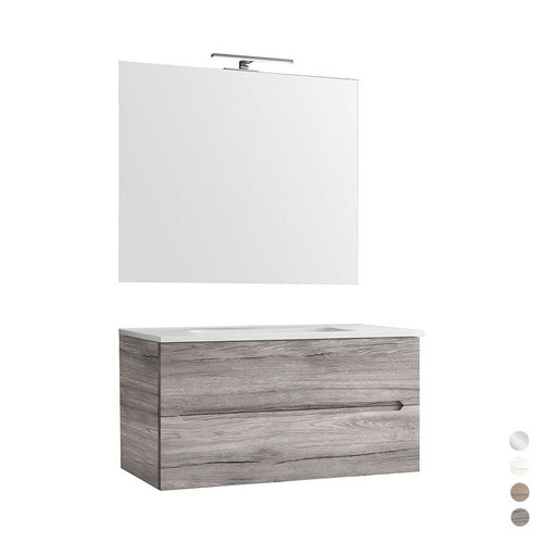 Mueble suspendido 90 cm alerce blanco