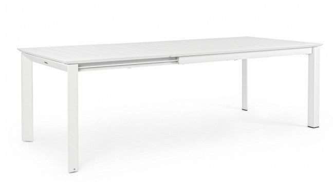 Mesa de jardín extensible Konnor blanca