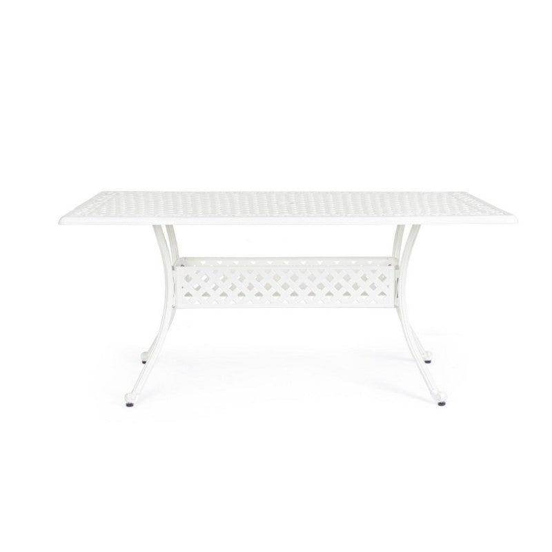 Mesa exterior rectangular Ivrea blanca 90 x 160 cm