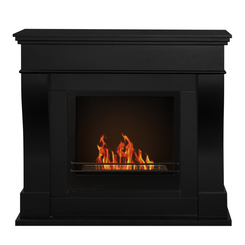 Chimenea de bioetanol de suelo biochimenea WASHINGTON Negro L111 x P43 x H99