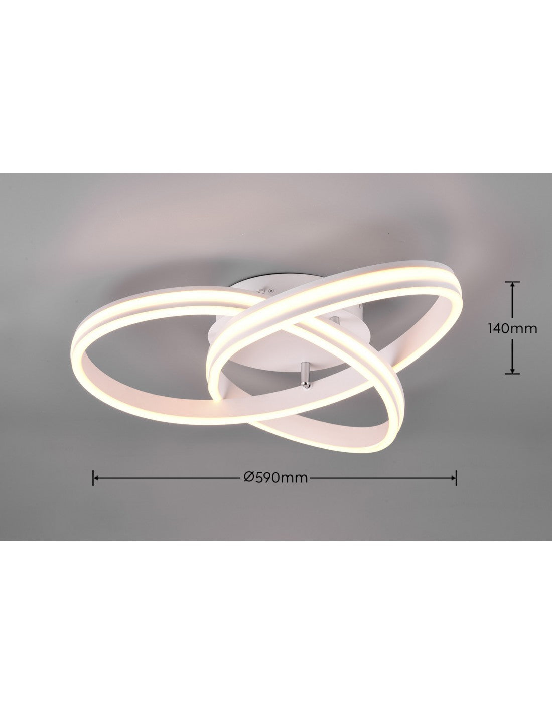Lámpara de techo Vortice moderna Yara White Led Dimmer Trio Lighting