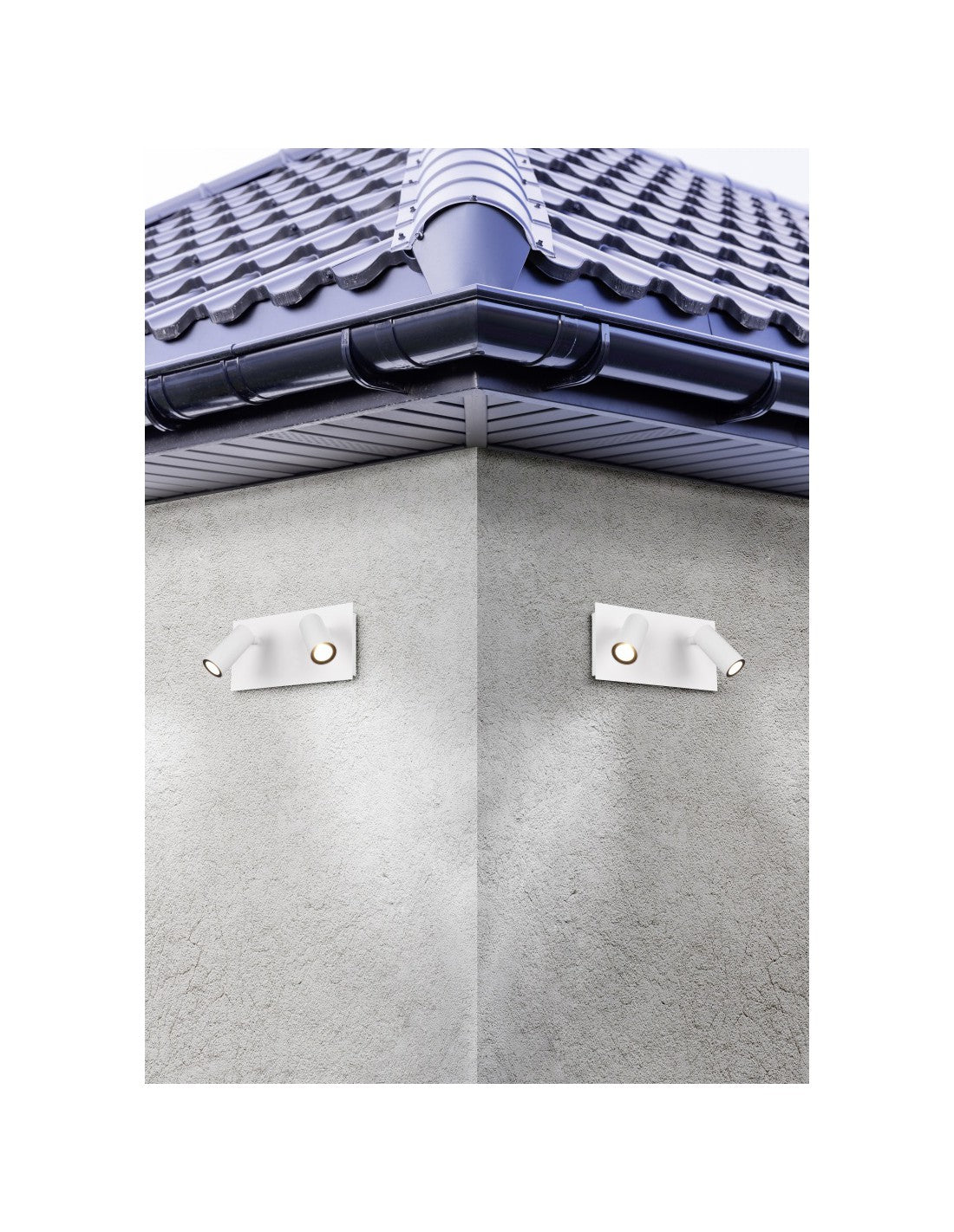 Aplique Blanco IP54 Tunga Doble Spot LED Regulable Trio Lighting