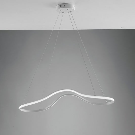 Araña integrada LED blanca de metal y aluminio 74x31x h150 cm