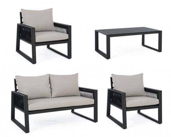 Conjunto de salón de jardín Captiva antracita