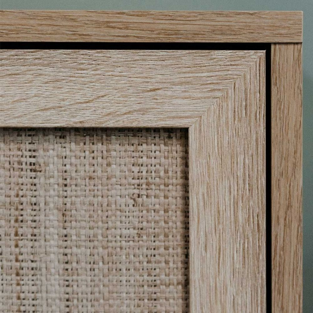 Mueble TV Bali 56A con 2 puertas efecto mimbre