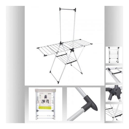 Tendedero SINAI blanco de acero y polipropileno 158x69,7x h199 cm
