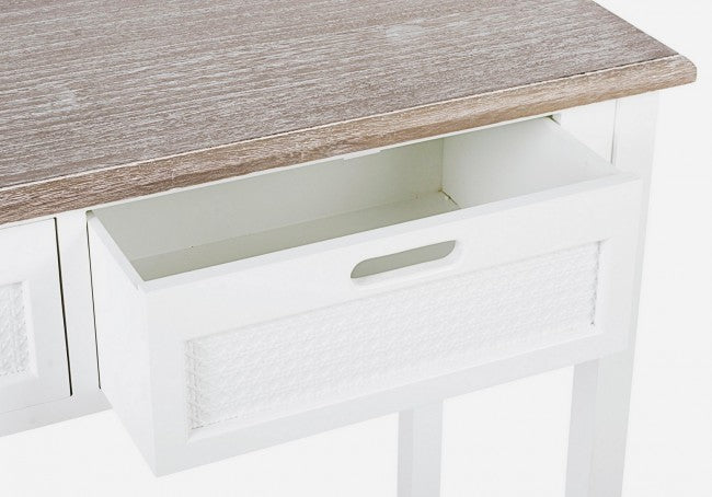 Consola rústica Dorotea con 2 cajones shabby