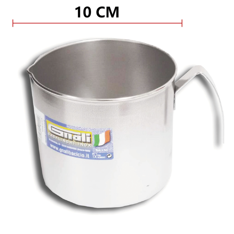 Jarra de acero inoxidable con borde D.10 cm