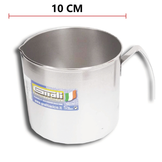 Jarra de acero inoxidable con borde D.10 cm