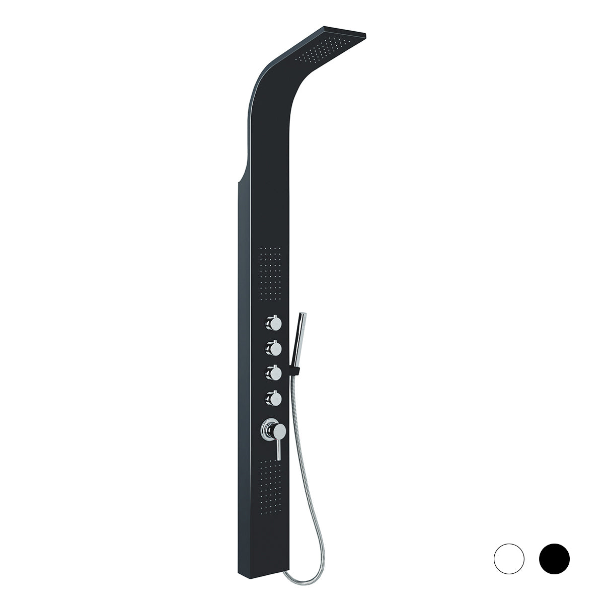 Sistema de pared multifunción negro Danubio