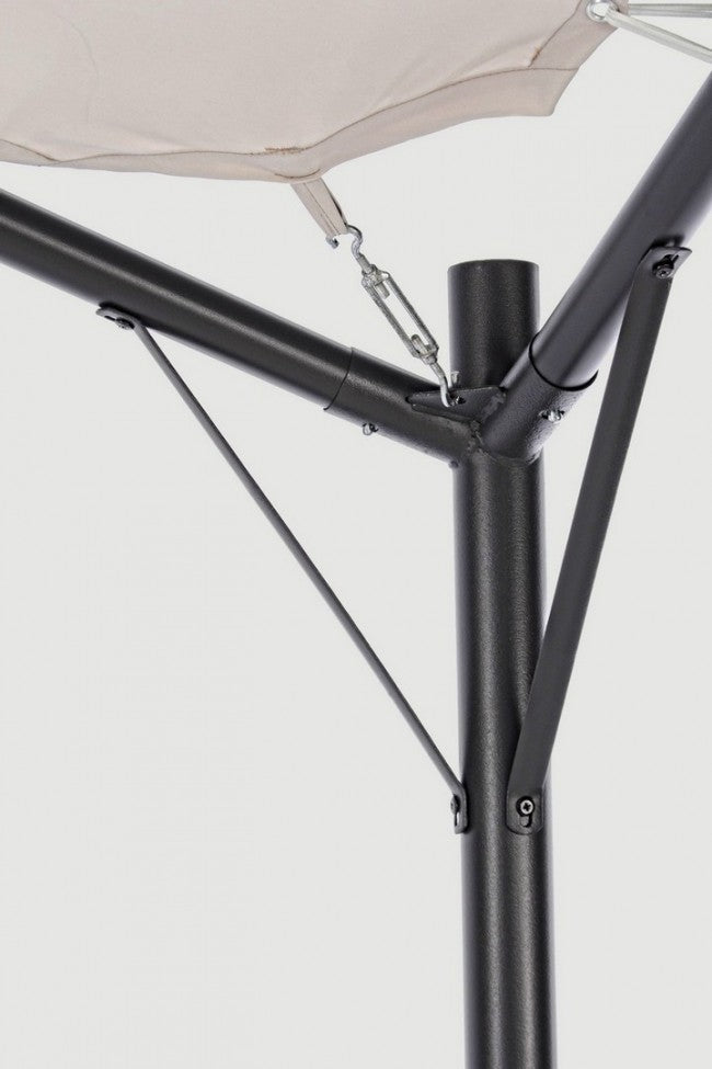 Cenador de jardín tipo cúpula gris antracita 3,5x3,5xh 260 cm