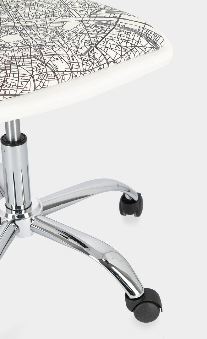 Silla de oficina Young Paris acero símil piel 42,5 x 40 x 87 cm