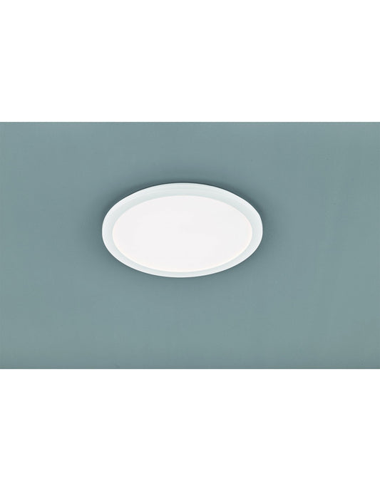 Lámpara de techo redonda Camillus regulable blanco IP44 Ø40 cm Trio Lighting