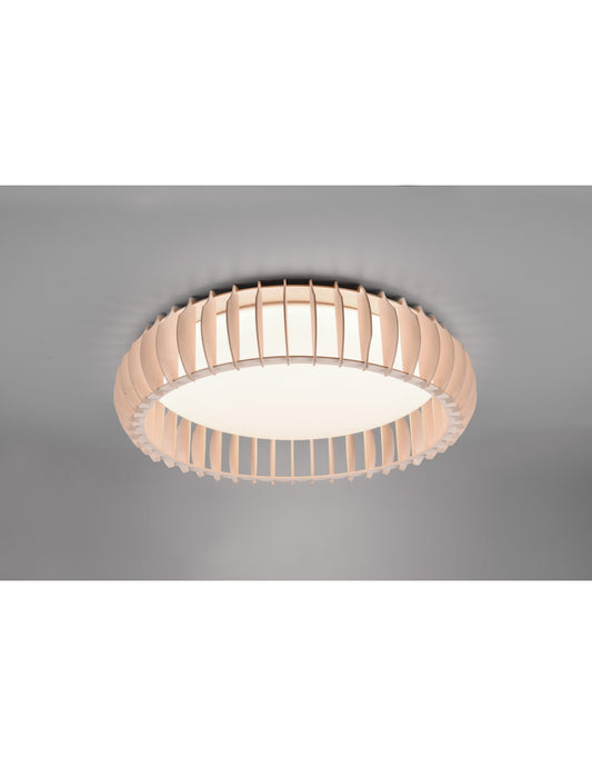 Lámpara de techo de madera natural LED 38w atenuador Monte Trio Lighting